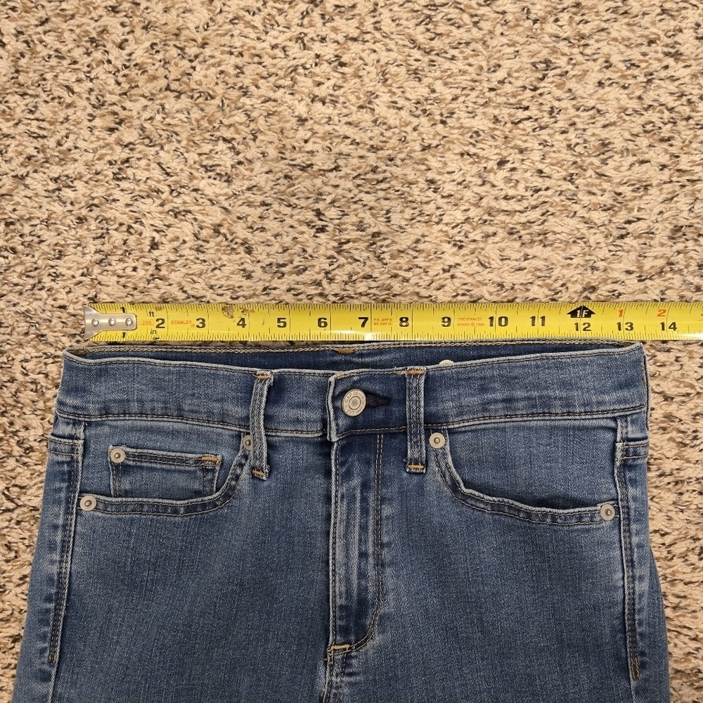 GAP Mid Rise Size 26R Straight Leg Jeans Light Blue Wash With Flex Waist - Picture 8 of 11
